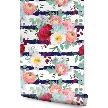 Fototapeta Tapeta Pivoňky, Pryskyřníky, Růže a Brunie /749079118