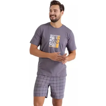 Pánské pyžamo Hotberg Pánské pyžamo ROY - šedé Velikost: XXL