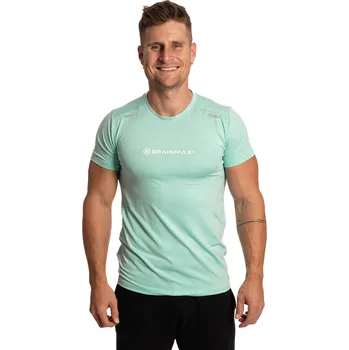 Pánské tričko BrainMax pánské funkční triko, mentolové Velikost: M Maximální pohodlí a výkon při každém tréninku.