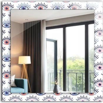 Zrcadlo Zrcadlo na zeď s potiskem do obýváku, koupelny, kuchyně - motiv Oči, 60 x 60 cm