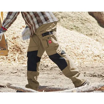 Pracovní obuv Pracovní kalhoty pracovní oděvy e.s.roughtough velikost 50 vlašský ořech Strauss Pracovní oblečení
