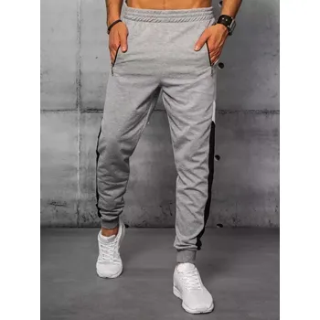 Světle šedé pánské tepláky s pruhem UX3199 Velikost: M