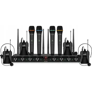 Mikrofon Bezdrátové mikrofony Shudder, 8 kanálů, 4x mikrofon + 4x bodypack – HIT