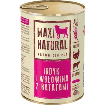 Krmivo pro psa Maxi Natural Krmivo psy Krůta a hovězím masem, sladké brambory 400g