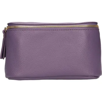 Ledvinka Dámská kožená ledvinka Italia Milagros - tmavě fialová