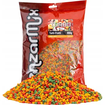 Vrták Energofish Benzár TURBO pelety 3mm 800g Příchutě: Tutti Frutti Získejte slevu -5% za registraci v e-shopu