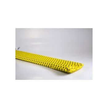 Krepový papír Krepový papír-role- černý puntík na žluté 0,5x5m 0067