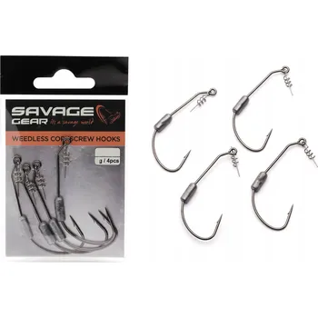 Rybářský háček Spinningové háčky s protihrotem Savage Gear WEEDLESS BN 4 ks