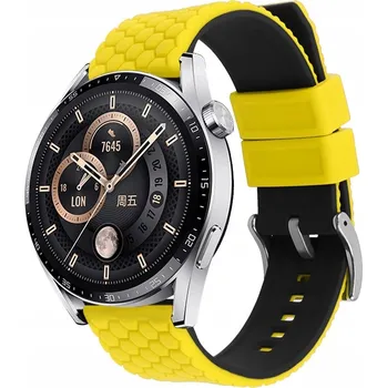 Řemínek na hodinky Univerzální žlutý řemínek Polax 22 mm