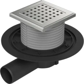 Vpusť podlahová boční D 50 mm, nerez rámeček, mřížka GATE, ENPRO