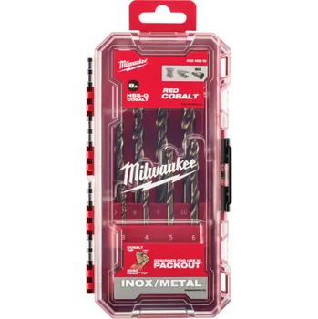Příslušenství k vrtačce MILWAUKEE Sada vrtáků RED Cobalt HSS, 8ks