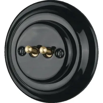 vypínač Keramický dvojitý vypínač světla - ne bakelit