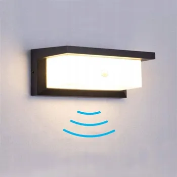 Nástěnné svítidlo Venkovní lampa 18W s pohybovým senzorem, zahradní nástěnné svítidlo