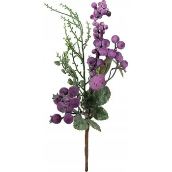 umělá květina PIK S VAJÍČKEM VĚTVIČKA 26 CM FIALOVÝ DOPLNĚK
