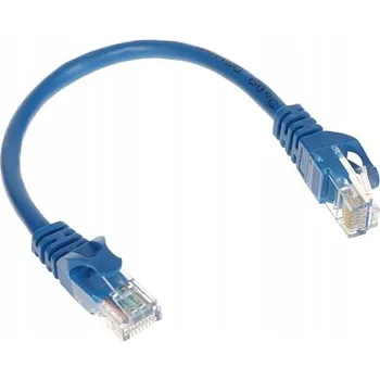 Síťový kabel Patchcord Delta U/UTP 5e RJ45 / RJ45 0,2 m modrý