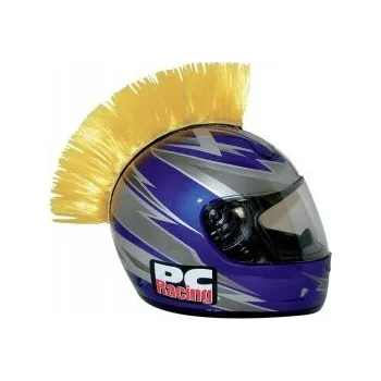 Helma na motorku SAMOLEPKA DEKORACE IROKÉZ NA MOTOCYKLOVÁ PŘILBA TMAVĚ MODRÁ OZDOBA