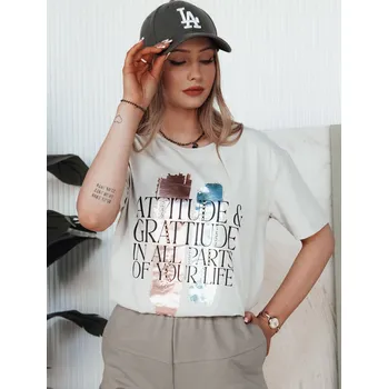 Světle šedé tričko s nápisy MISTAL RY2578 Velikost: L/XL