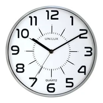 Hodiny Unilux - Hodiny na stěnu Unilux Pop stříbrné