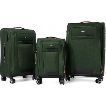 Sada 3 kufrů PELLUCCI RGL S-030 Zelená