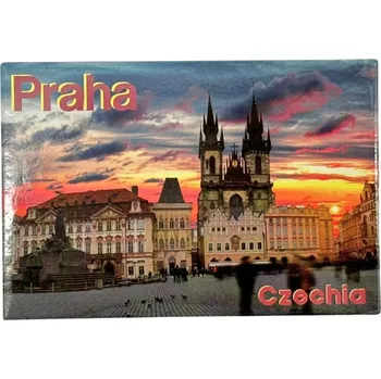 Dekorativní magnet GiftyCity GIFTY CITY Plechový magnet - 8x5,5 cm - Staroměstské náměstí