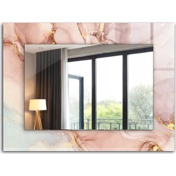 Zrcadlo Stylové Zrcadlo Glamour Moderní Loft 80x60 Abstraktní akvarelové umění