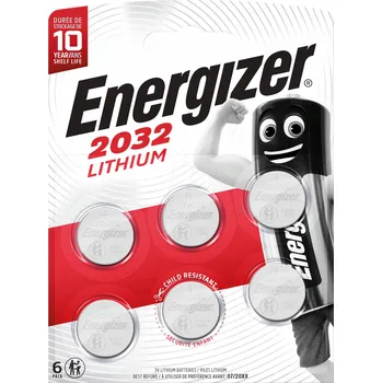Článková baterie LITHIOVÁ BATERIE CR2032 ENERGIZER 3V 6 ks