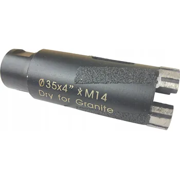 Vrták VRTÁK DIAMANTOVÝ průměr 35 mm ŽULA NA SUCHÉ VRTÁNÍ Závit M14 DIAMES