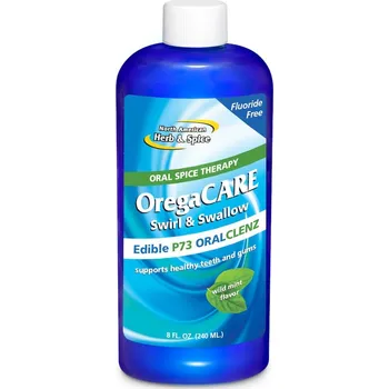 Ústní voda North American Herb & Spice Bylinná ústní voda OregaCARE - máta a divoké oregano, 240 ml