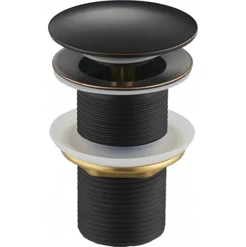 Sifon Zátka umyvadlová výpust Click-Clack kulatý Ari černá