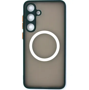 MagSafe silikonový kryt pro Samsung Galaxy S24 Plus - Tmavě zelený
