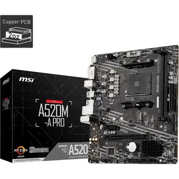 Základní deska MSI MB Sc AM4 A520M-A PRO, AMD A520, 2xDDR4, m-ATX