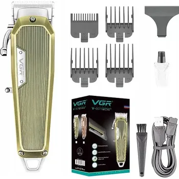 Strojek na vlasy VGR V-667 Retro kovový strojek na vlasy barber zlatý