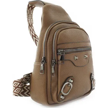Městský batoh Šedohnědý dámský batoh přes tělo Vespera