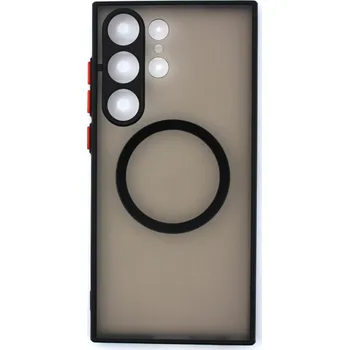 MagSafe silikonový kryt pro Samsung Galaxy S23 Ultra - Černý