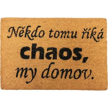 Rohožka HOME ELEMENTS Rohož 40x60 cm, Někdo tomu říká chaos