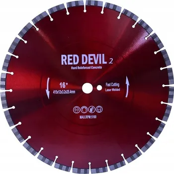 Řezný kotouč Diamantový kotouč na betonu RED DEVIL 415 mm PRAXER
