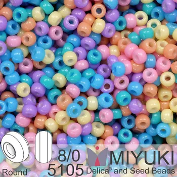 Dětské navlékací korálky Korálky Miyuki Round 8/0. Barva 5105 Mix Candyflosse. Balení 5g