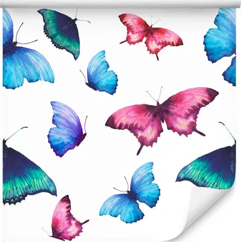 Tapeta Nástěnná tapeta, barevné motýlky, do dětského pokoje