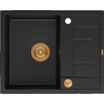 Granitový dřez Jednodřez Quadron Morgan 116, granitový, černý