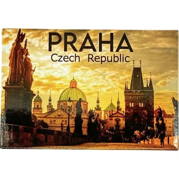 GiftyCity GIFTY CITY Plechový magnet - 8x5,5 cm - Karlův most