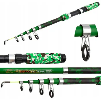 Rybářský prut Teleskopický prut Miracle Fish VICTORY 240 cm, vrhací zátěž: 80-120g, délka: 2,4 m MASKÁČOVÝ