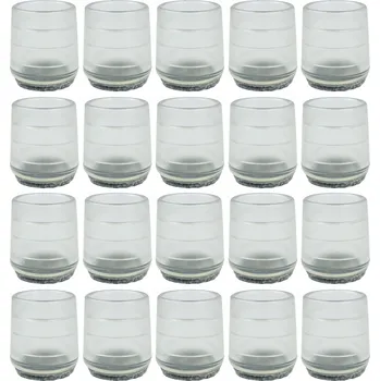 Podložka pod nábytek 20x Podložky 25 mm, ochranné návleky s filcem na nohy židlí a stolů, gumové