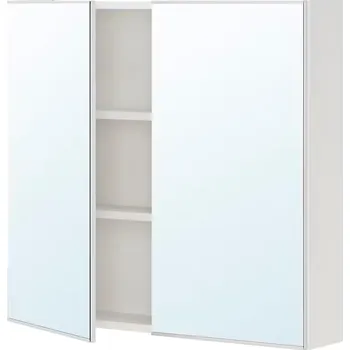 Koupelnový nábytek IKEA ENHET Skříňka se zrcadlem a dvířky, bílá, 80x17x75 cm