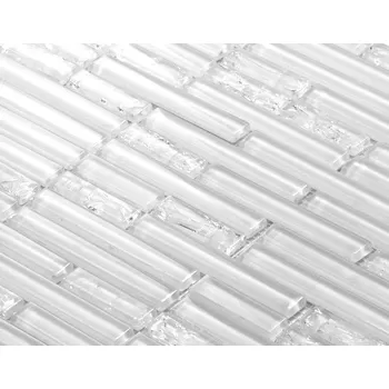 Skleněná mozaika bílá ALISEDA FASHION, Dekorativní mozaika bílá, obklad