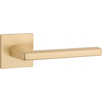 Dveřní kování Klika s rozetou čtverec Pyrola Q Slim zlatá matná APRILE