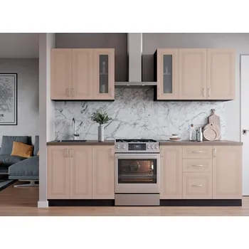 Kuchyňská linka Kuchyně RIZAM 200 wenge/irish lesk