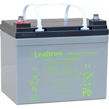 Trakční baterie Leaftron LTG12-33 gelový záložní, bezúdržbový, akumulátor 12V/33Ah