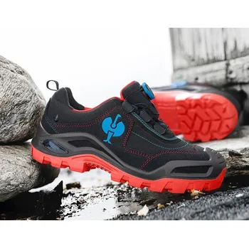 Pracovní obuv Bezpečnostní pracovní S3 e.s. Kastra II low EN 20345 velikost 43 černá/ohnivě červená/enciánově modrá Strauss