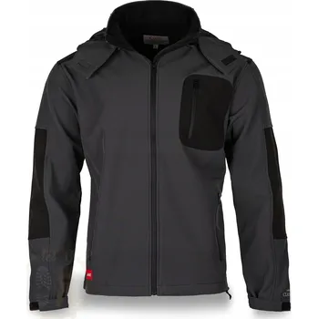 Pánská softshellová bunda PÁNSKÁ SOFTSHELLOVÁ BUNDA VODĚODOLNÁ S KAPUCÍ zateplená fleecem 3XL