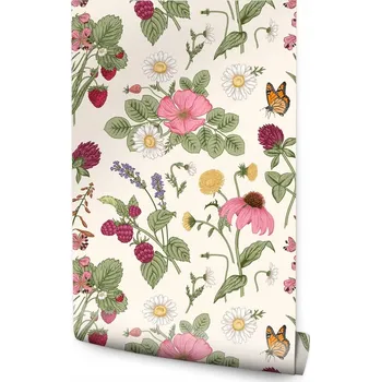 Fototapeta Tapeta květiny ovoce jahody maliny do jídelny